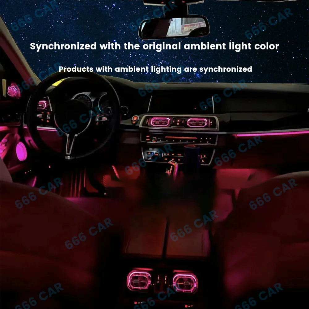 LED Colored Ventilation Opening For BMW G30 X3 X4 X5 X6 X7 G05 G06 G07 G01 G02 6GT Lndoor Ambient Light Modification