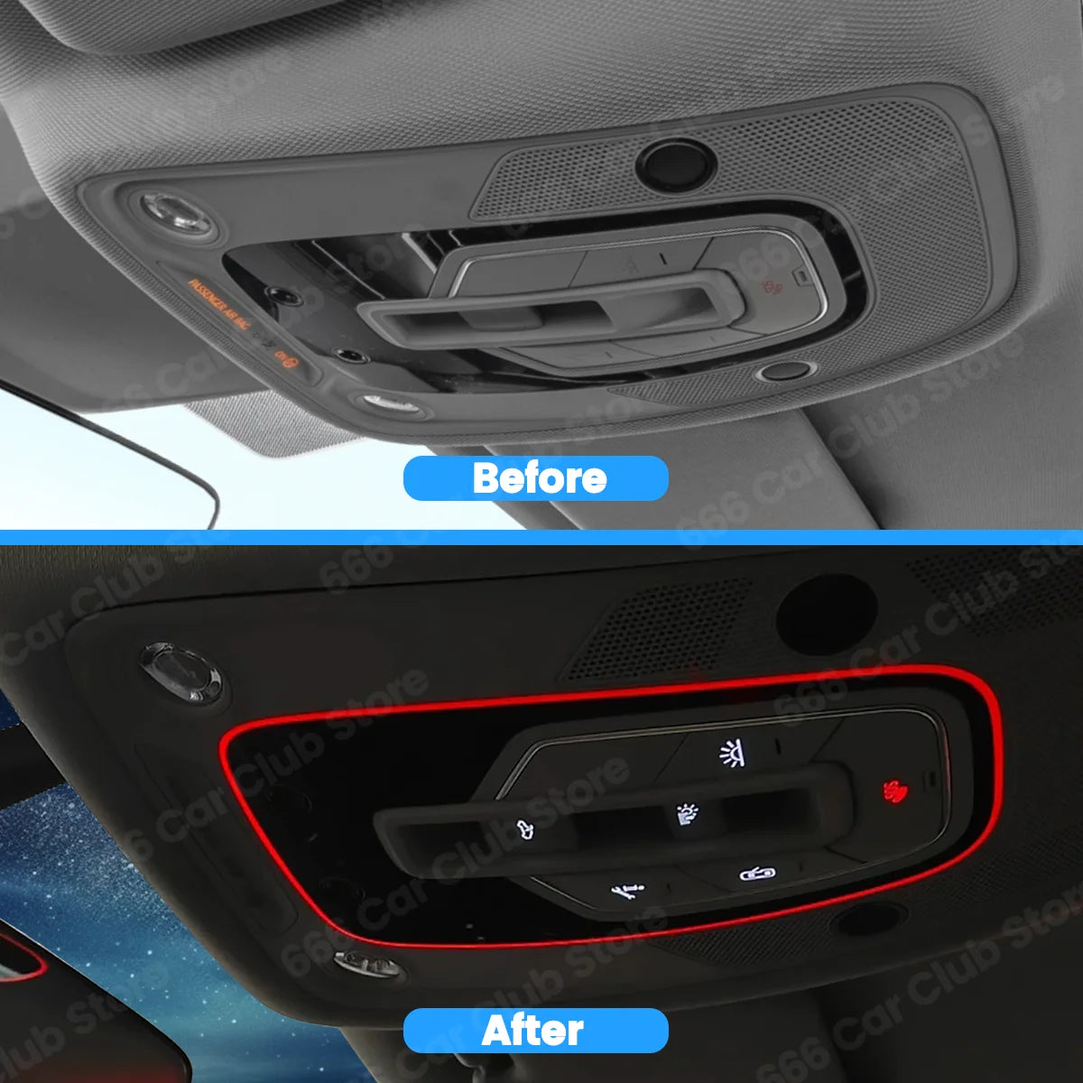 32 Colour Car LED Car Top Reading Light For Audi A4 A5 Q5 B9 A6 A7 C8Top Decorative Light Atmosphere Lights Modified Accessories