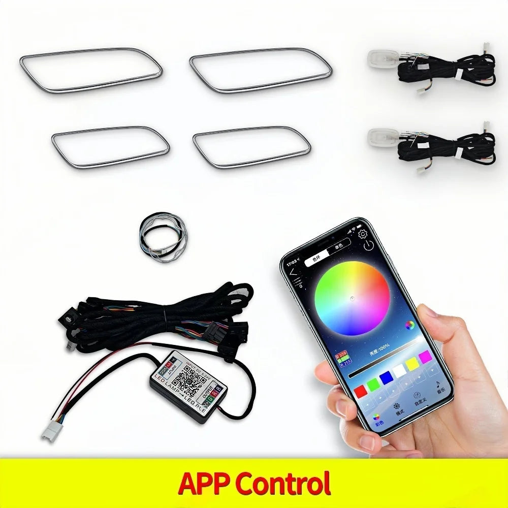 12/256 Colors Ambient Lights Led For Mercedes-Benz W176 X156 W117 W246 GLA CLA A Class Air Vents Turbine Nozzle Lamp Accessory