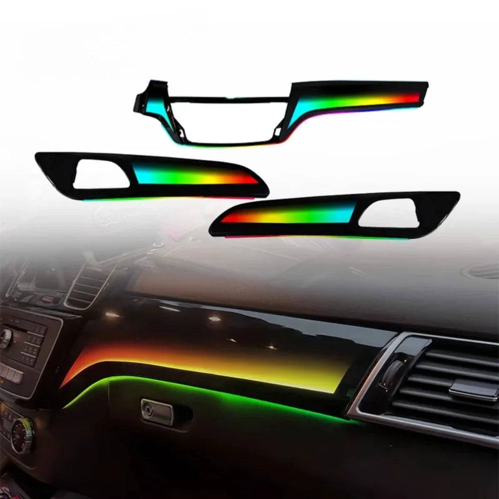 Auto Interior Lighting For Mercedes-Benz X166 ML/GL/GLE/GLS Dynamic 64-color LED Symphony Rainbow Ambient Light Accessories