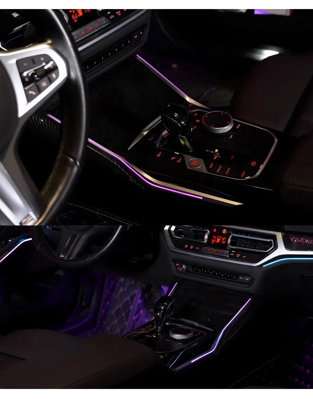 Car Ambient Light For BMW 3 Series G20  Short-wheelbase 2020-2025 LED Door Atmosphere Lamp illuminated Strip screen app control