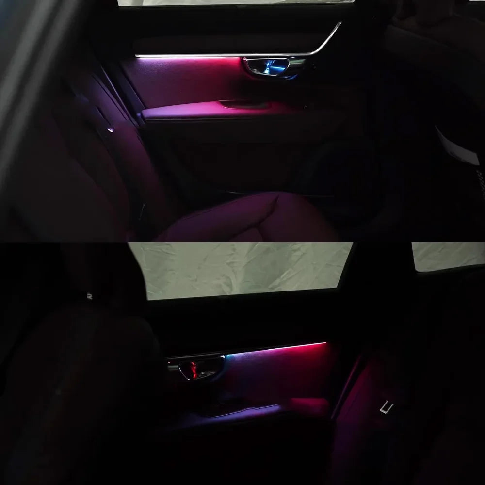 Car Interior LED Light Kit for Volvo XC90 2015-2024 Models Dynamic Speaker Cover Symphony Ambient Lighting Trim Accessory