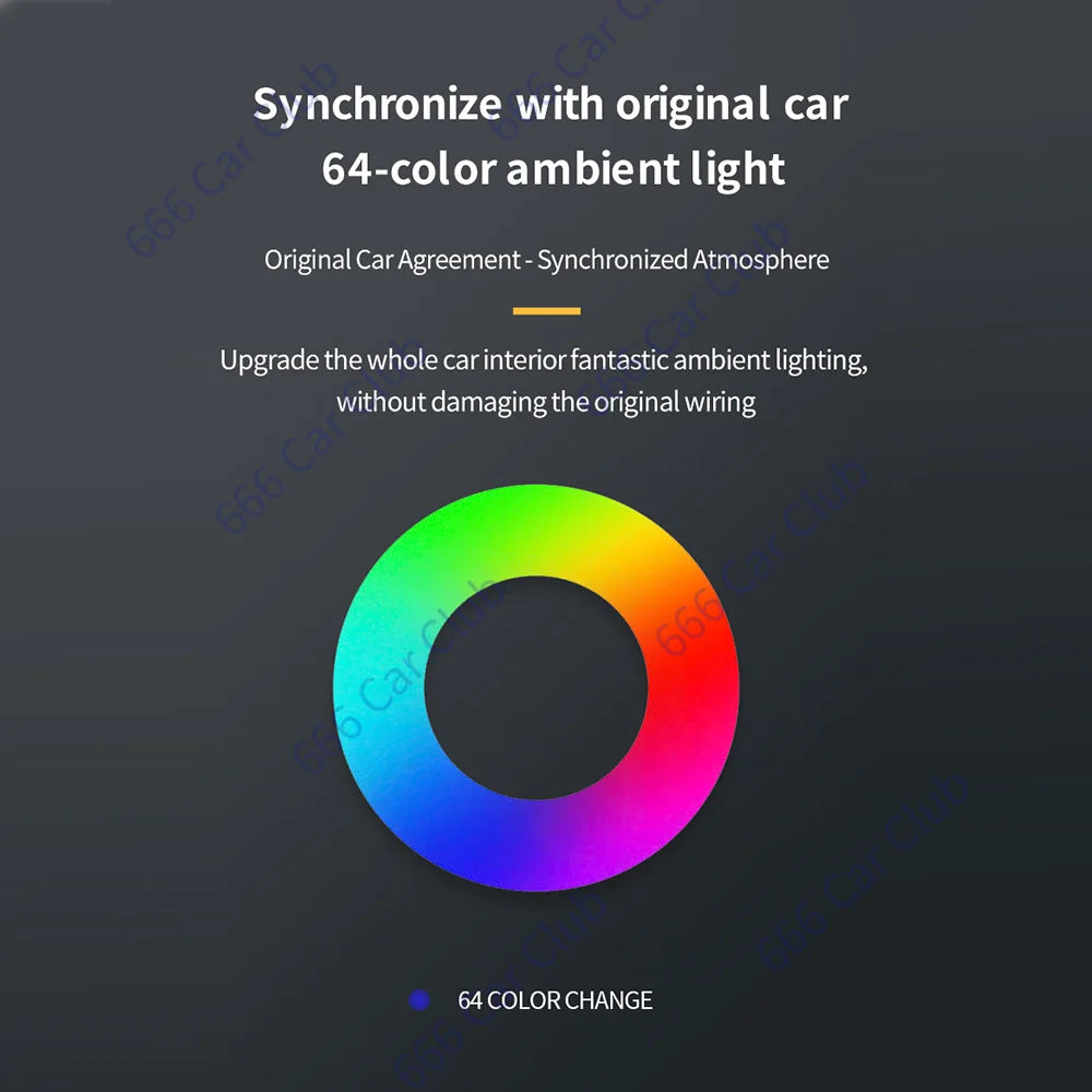 64 Colour LED Air Vents For Mercedes Benz W167 GLE GLS GLE53 GLS63 Indoor Ambient Light RGB Turbine Nozzle Decorative Lamp Refit