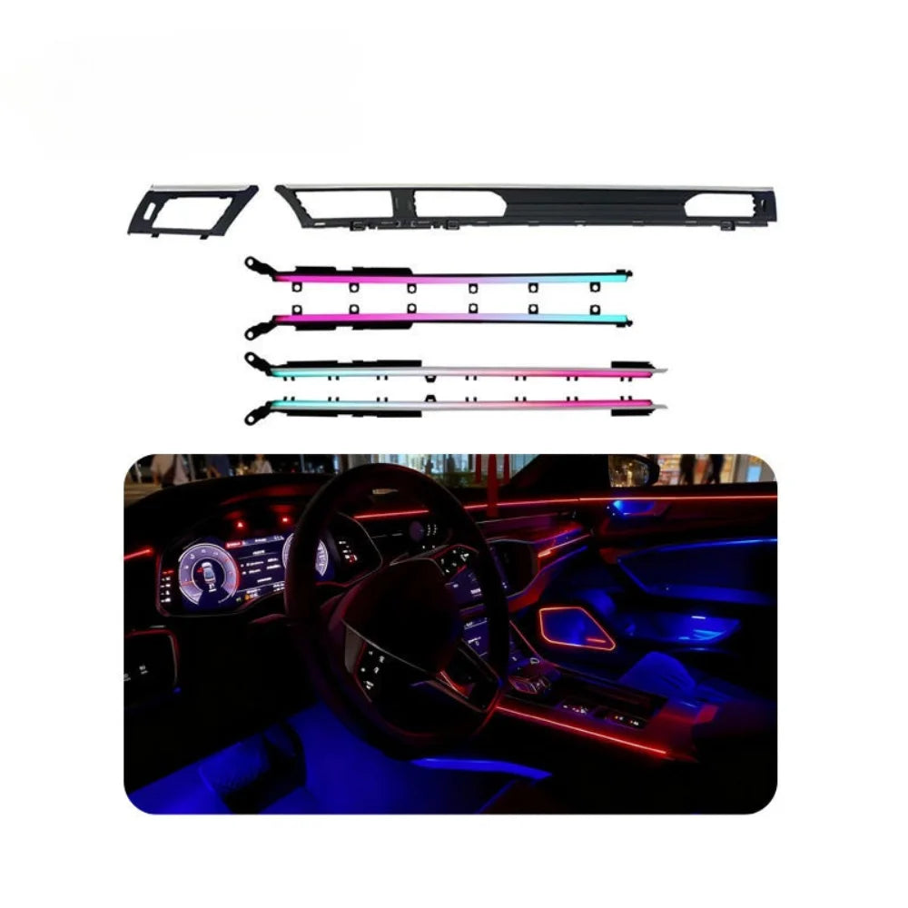 Car 64 Colors Active Lighting For Audi A6L C8 2019-2025 Interior LED Symphony Rainbow Ambient Light Decorative Accessories