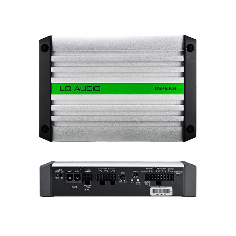 LQ-F960 Pro DSP Power Amplifier for Mercedes Benz, BMW 6.1 Channel Output 650W RMS, Plug and Play Car Audio, Class D App Control
