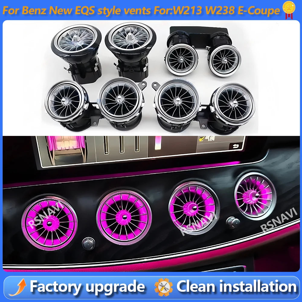 Turbine Nozzle Ambient Light For Mercedes Benz E-Class W213 E Coupe w238 Led Air Vent Lamp New Outlet Turbo Interior Air Vent