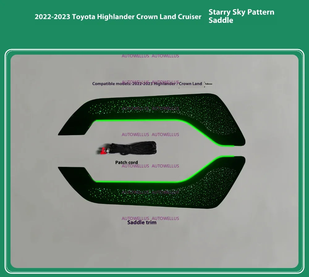 Auto Accessaries1:1 Mold Panel Atmosphere Light For Toyota Highlander 2022 2023 Dynamic Ambient Light Automotive LED Interior Sa