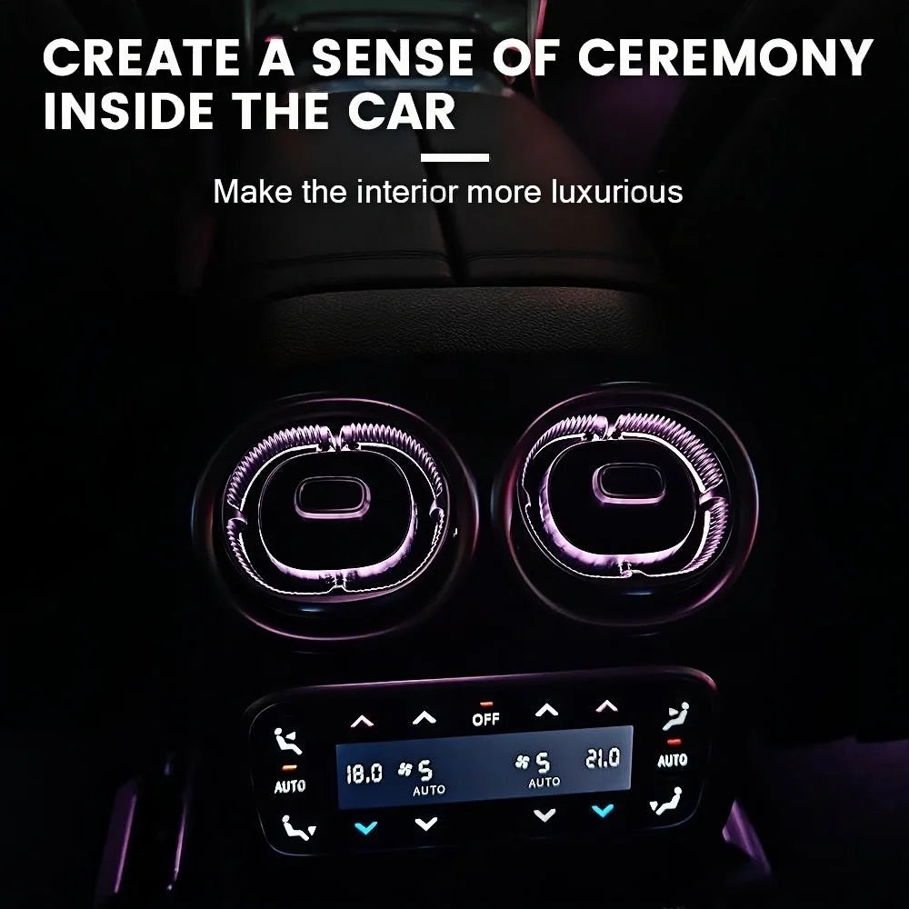 64 Color Led For Mercedes Benz W206 C-Class GLC X254 Interior Accessories Turbine Nozzle Rear Air Vent Ambient Light