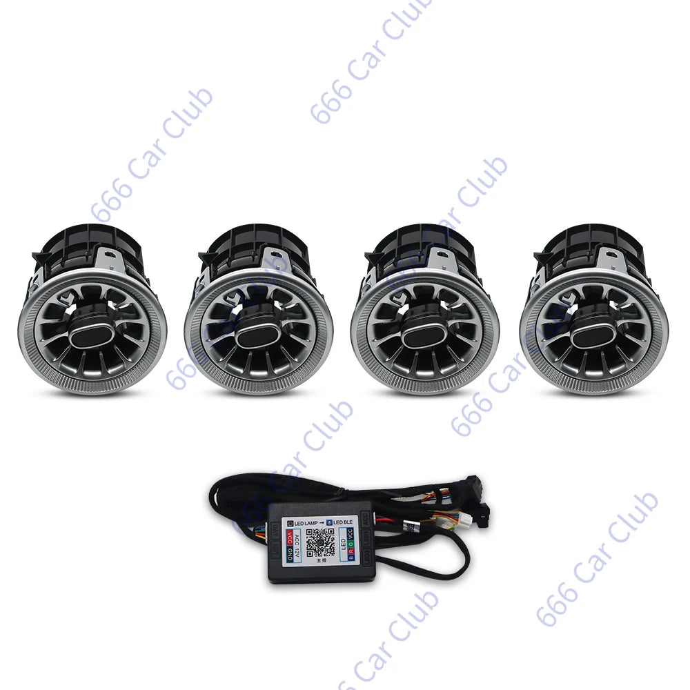 256 Colour LED Vent Decorative lamp For Ford Mustang 2015-2023 Bluetooth APP Control Car Air Turbine Outlet Nozzle Ambient light