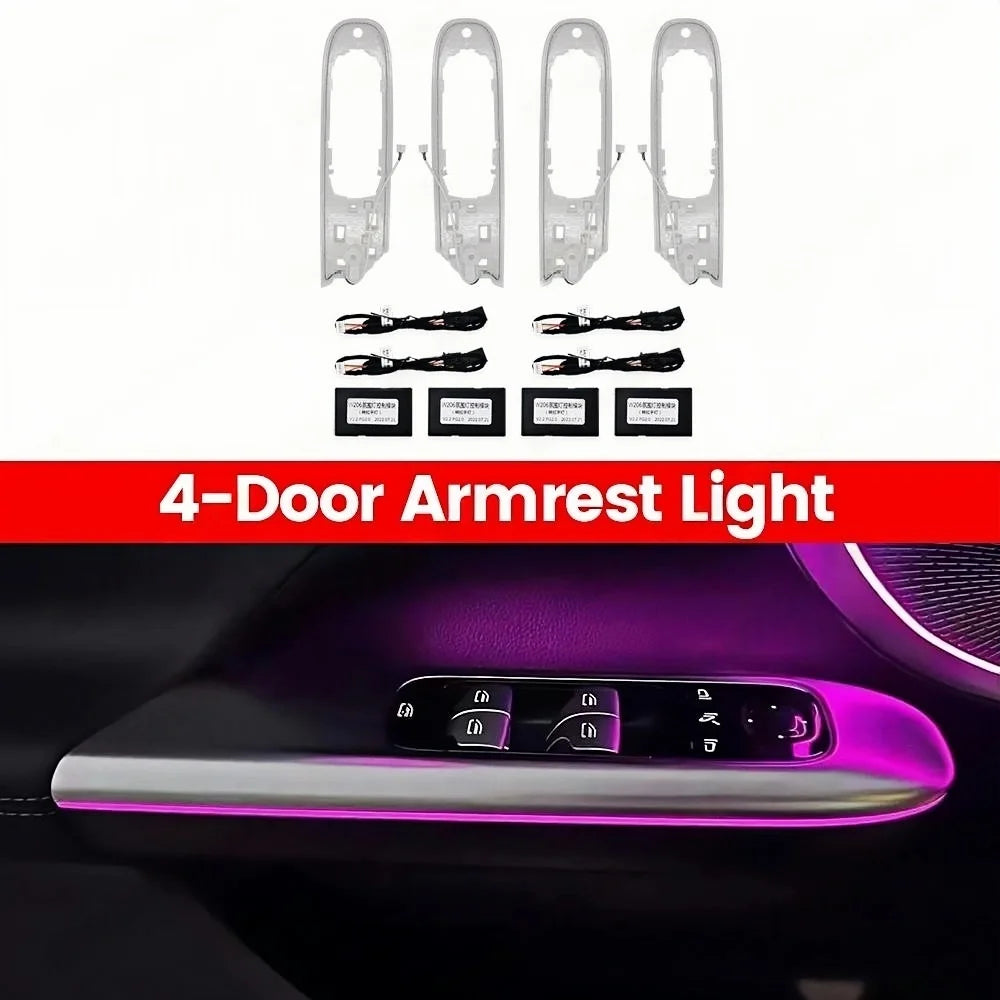 64 Colors For Mercedes Benz C-Class W206 Led Turbine Nozzle Ambient Light Air Vent Lamp New Outlet Turbo Interior Air Vent