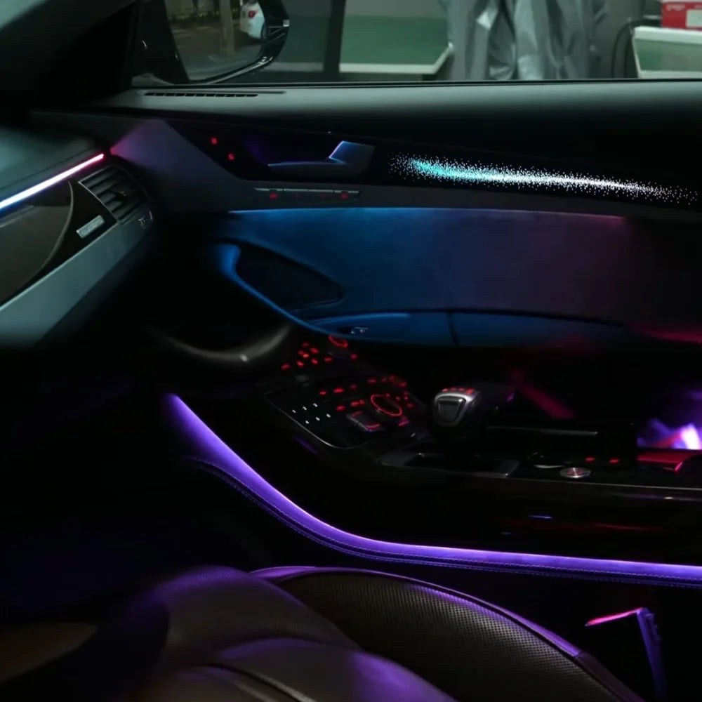 Upgrade Car Interior 64-color Ambient Lighting For Audi A8 A8L Models 2011-2017 Colorful Symphony LED Ambient Light Kit
