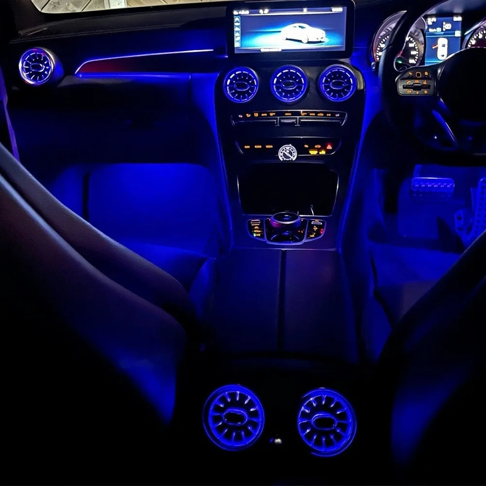 64 Colour LED Ambient Light For Mercedes Benz W205 X253 GLC Class C43 C63 Coupe Car Air Vent Turbine Nozzle Seat Decorative Lamp