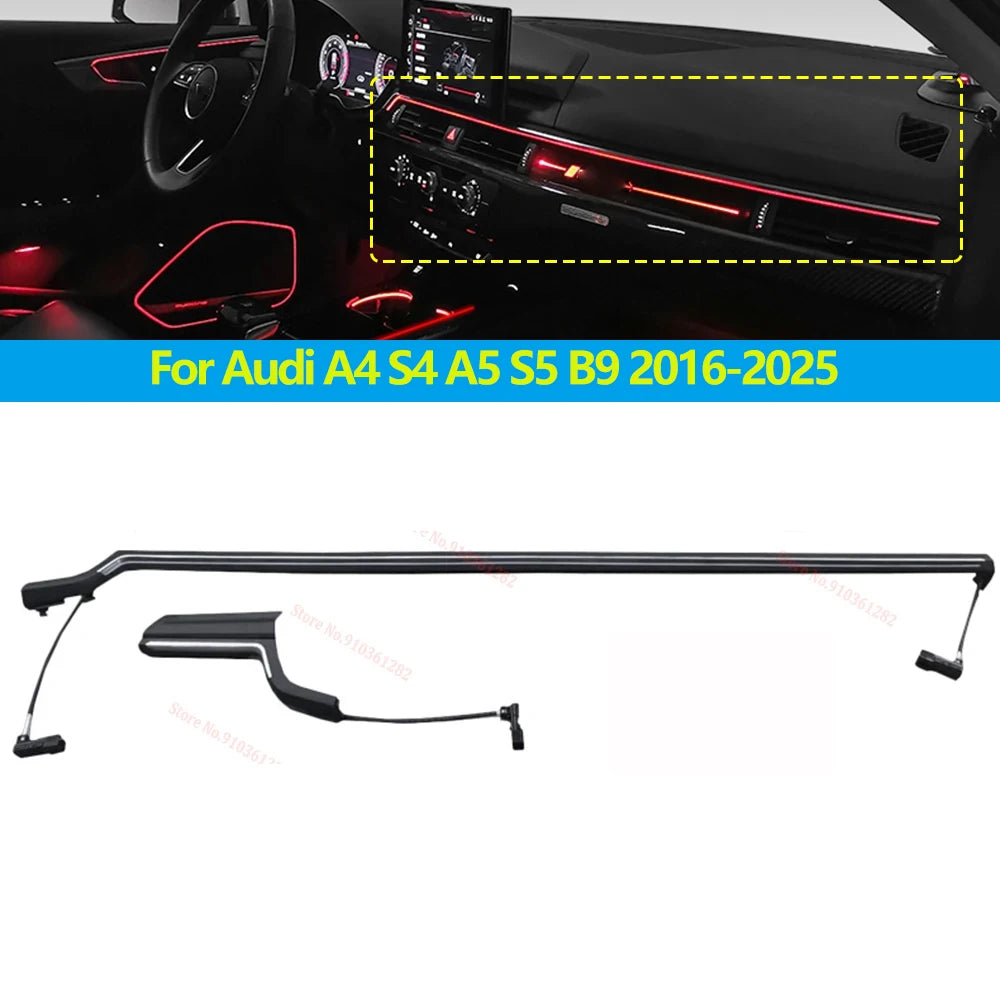 For Audi A4 S4 A5 S5 B9 2016-2025 Center Console Dashboard Ambient Light LED Strip Decorative Lamp
