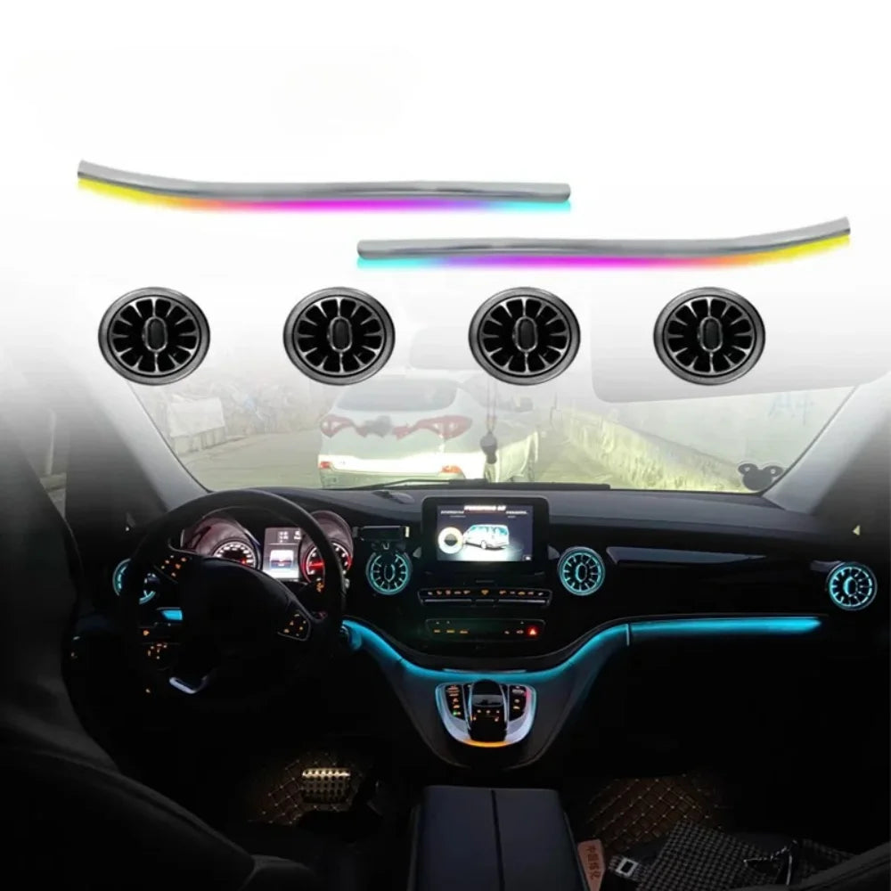 Auto LED Ambient Lighting For Mercedes-Benz V Class V260 W447 2016-2022 Interior 64-color Dynamic Symphony Air Vents Kit