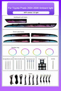 64 Colors Dazzling Ambient Lighting Suitable For Toyota Prado 2004-2009 Auto Car Led Lights Interior Upgrade Accessories