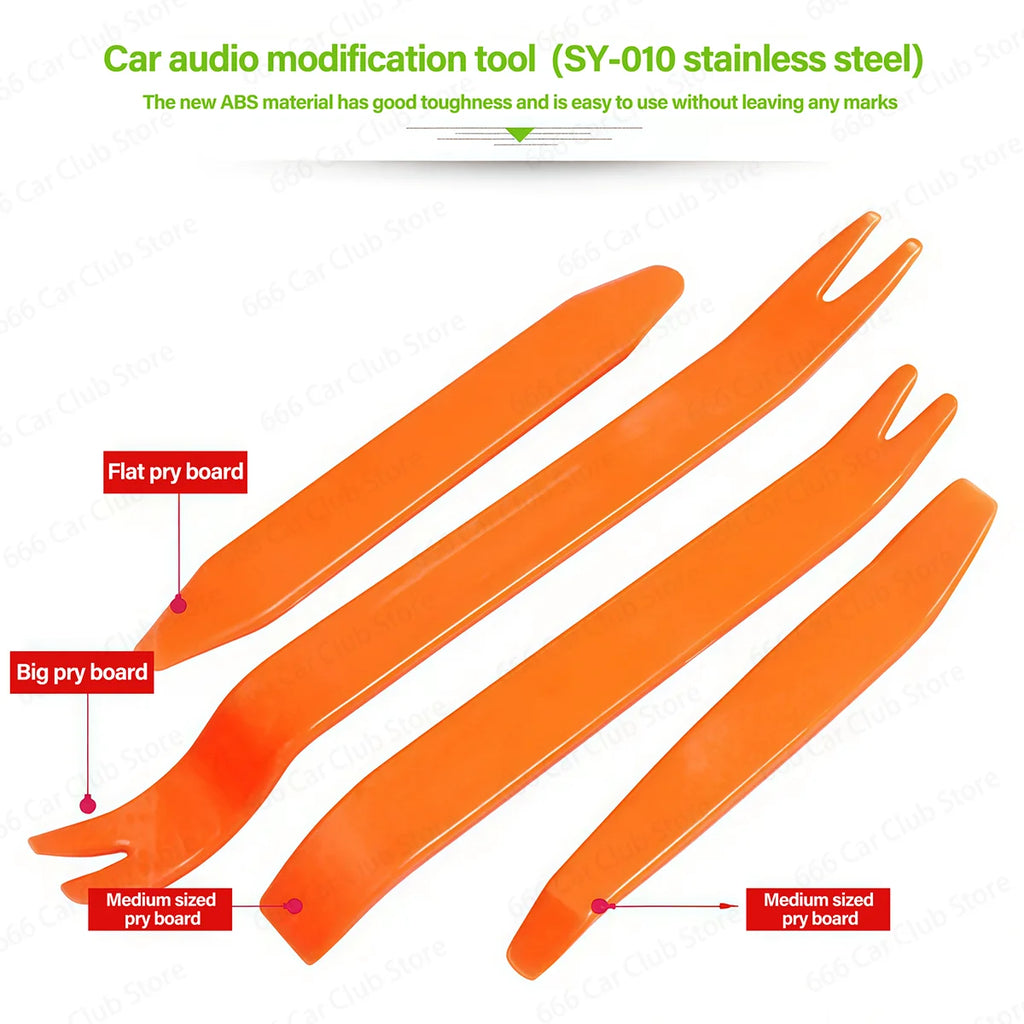 Vehicle Interior Door Panel Clip And Fastener Removal Tool Set - Automotive Trim Removal Picks And Prongs