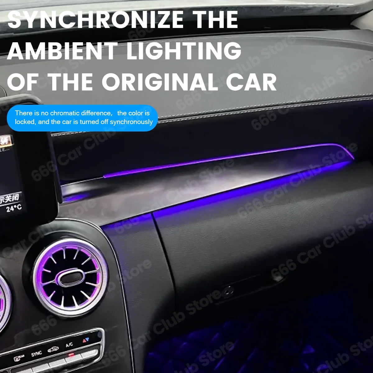 256 Colors APP Control Front Passenger Light For Mercedes-Benz W205 X253 GLC C-Class Coupe C43 C63s LED Atmosphere Lights Parts