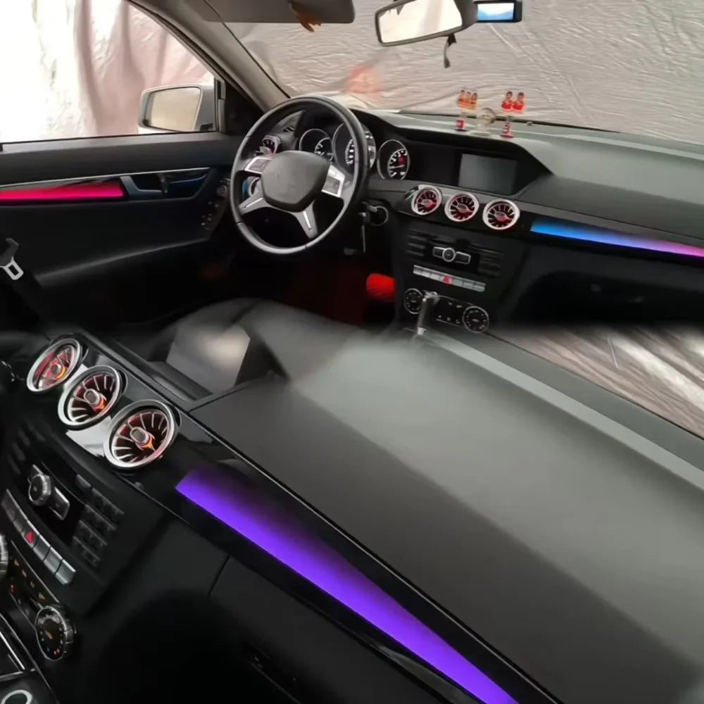 Car LED Atmosphere Light For Mercedes-Benz C-Class W204 2010-2014 Auto Interior 64 Colors Dynamic Symphony Ambient Light