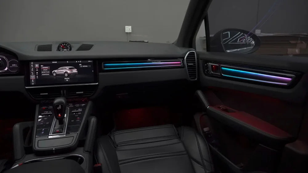 Multicolored APP Control Luxurious Ambient Light For Porsche Cayenne 2018-2023 Interior Decoration Dynamic Car Led Light Kit