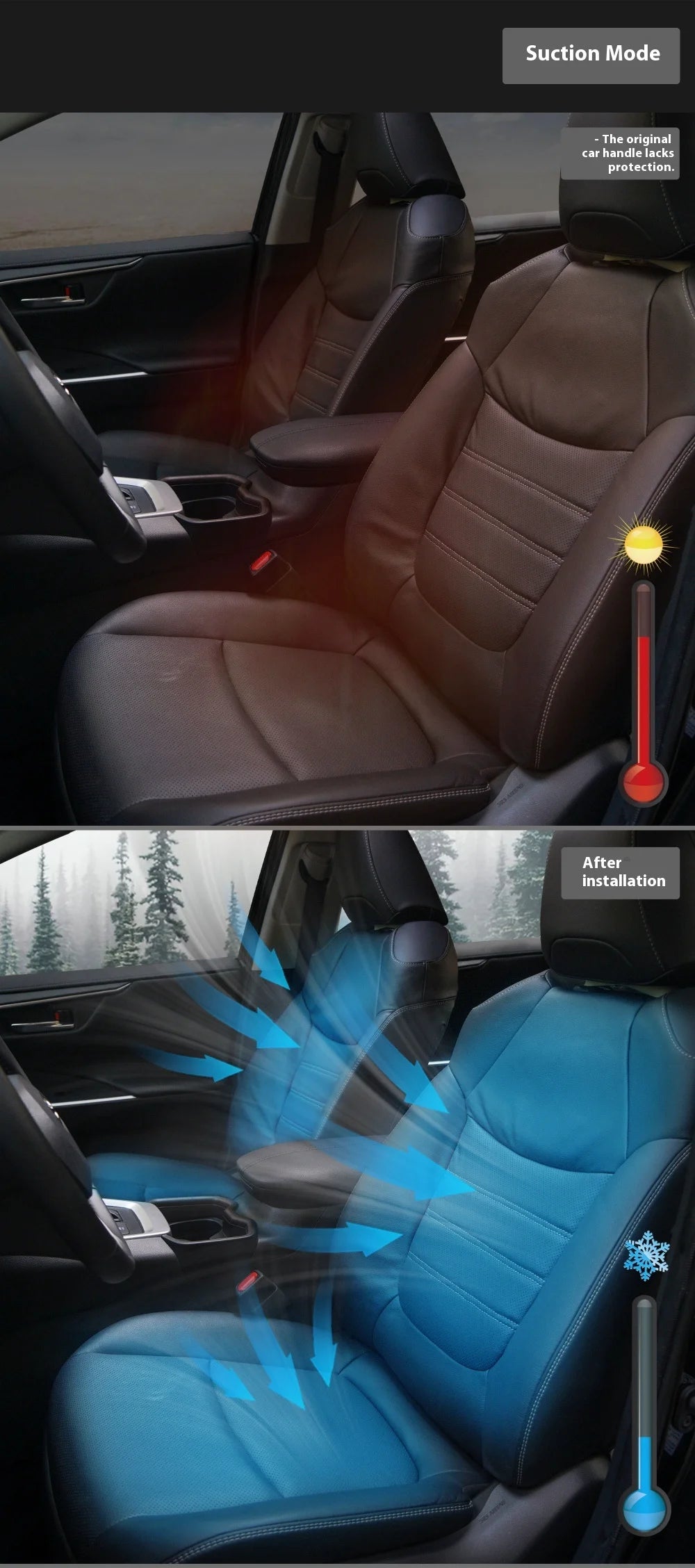 Car Seat ventilation Cooling Blower For Toyota RAV4 2020-2023  Seat cooling heating Intelligent Backrest fan button control