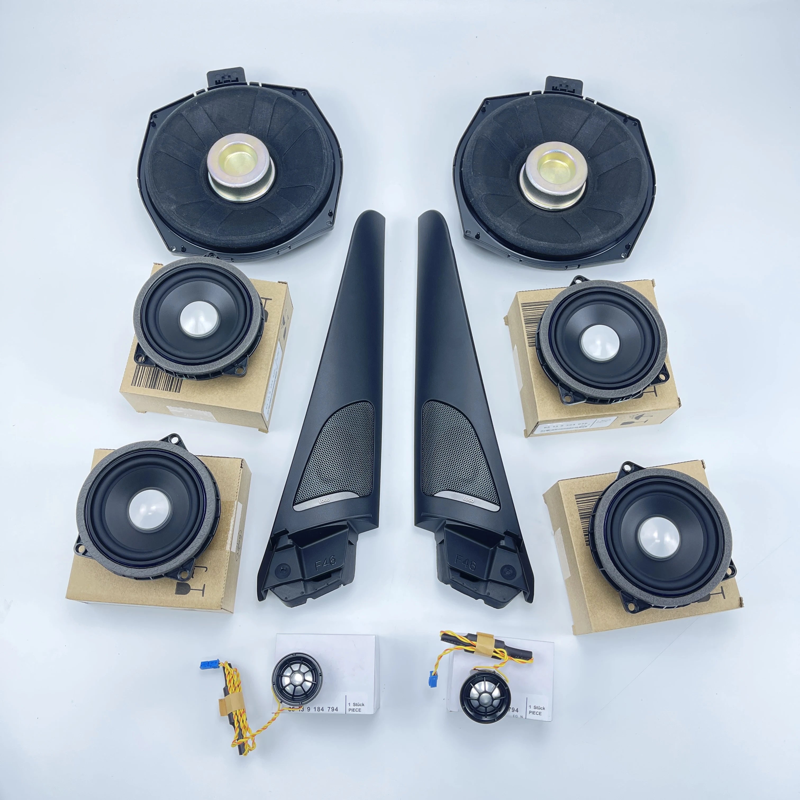 Car Front Door Tweeter Cover Speaker For BMW F45 F46 2 Series Bass Loudspeaker Horn 4.5 Inch Midrange High Power Subwoofer