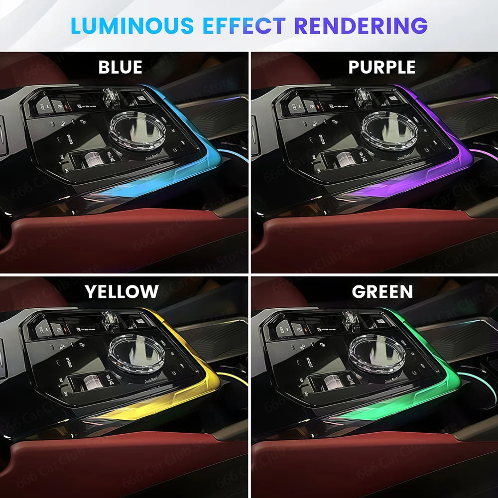 15 Color Decorative light For BMW New 5 Series G60 LED Central Control Crystal Saddle Lamp Ambient Light Car Interior Lighting