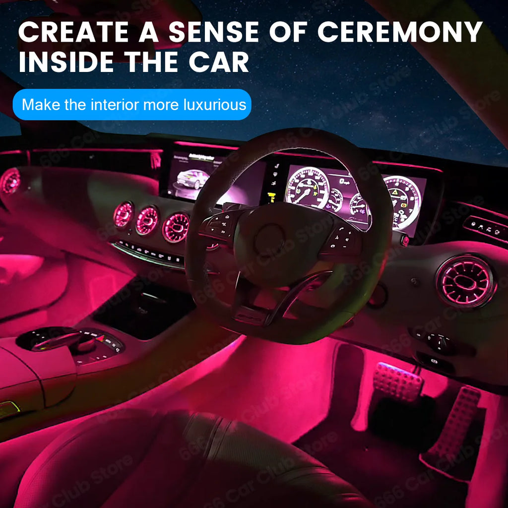 7/64 Colour Air Outlet For Mercedes Benz S-COUPE W217 C217 LED Turbine Outlet Nozzle Dashboard Vents Lnterior decorative lights