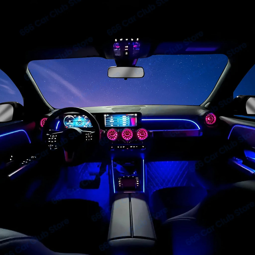 64 Colours LED Atmosphere lights For Mercedes Benz W247 GLB B Class Car RGB 4D Speaker Turbo Vent Decorative Ligh