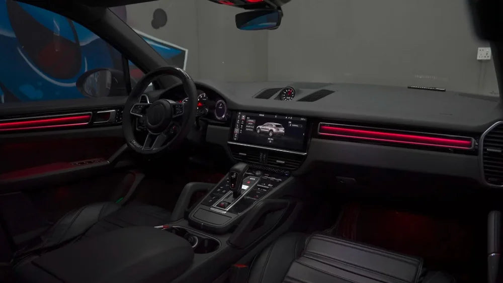 Multicolored APP Control Luxurious Ambient Light For Porsche Cayenne 2018-2023 Interior Decoration Dynamic Car Led Light Kit