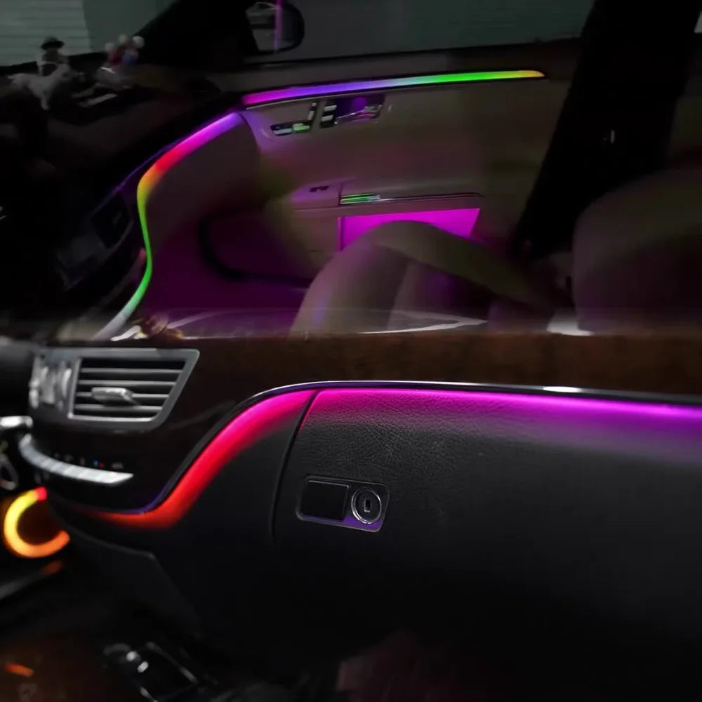 Upgraded Interior With 64-color Ambient Lighting For The Mercedes-Benz S-Class W221 Auto Lighting Systems And Dynamic LED