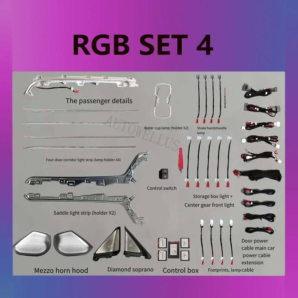 Auto AccessariesCar Led Light Atmosphere Light Strip Dynamic Mold Lamp Interior Ambient Lighting For Honda Accord 2018+Tweeter M