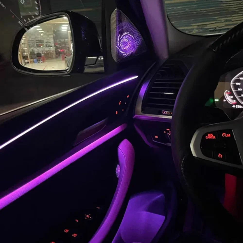 Upgrade 64 Color Ambient Lighting for BMW 2018-2024 X3/X4 Interior LED G08 G02 Symphony Rainbow Light Kit Car