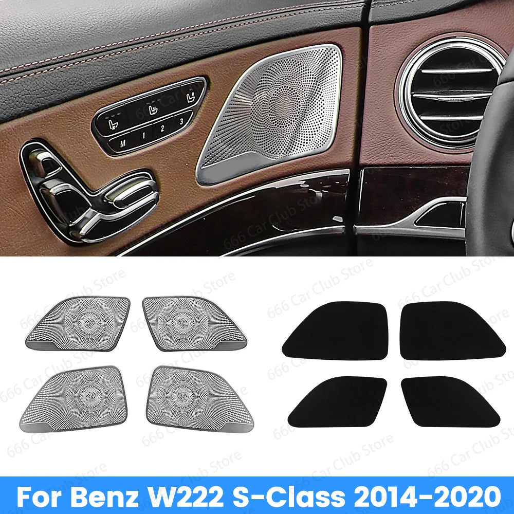 Mercedes Benz S Class W222 2014-19 No Light Door Audio Speaker Panel Trim Cover Car Part Accessory