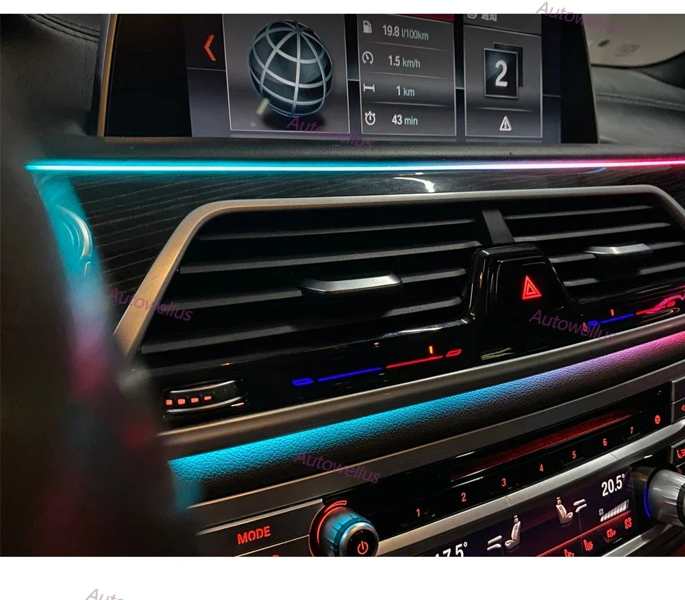 Auto Accessaries2025 NEW APP Screen Control For BMW 7 Series G12 Dynamic Atmosphere Light Automotive Interior Lighting Ambient