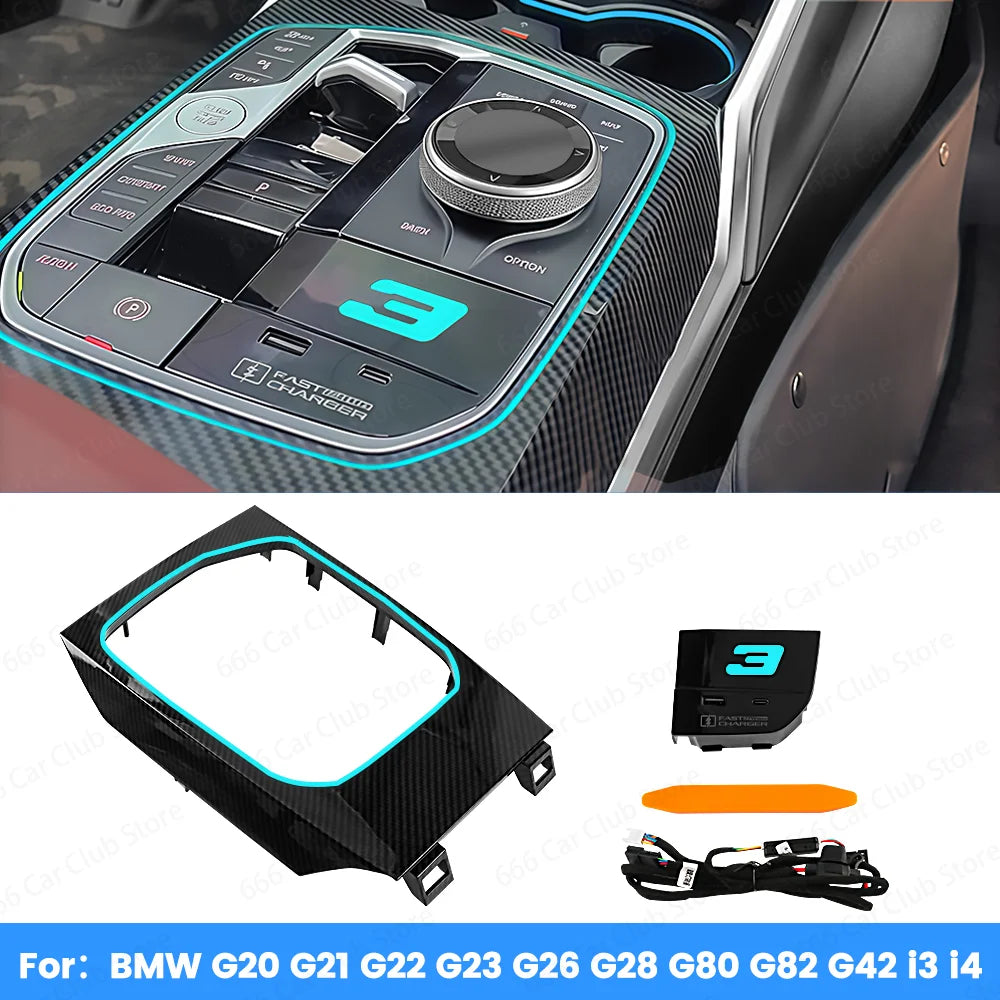 Center Console Saddle Light Panel Ambient Lighting For BMW 3 Series G20 4 Series G22 G26 G28 Interior Upgrade