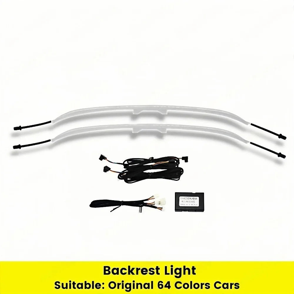 64/256 Colors LED Seat Back Lamp Backrest Ambient Light For Mercedes Benz C-Class W205 W206 GLC X253 X254 E-Class W213