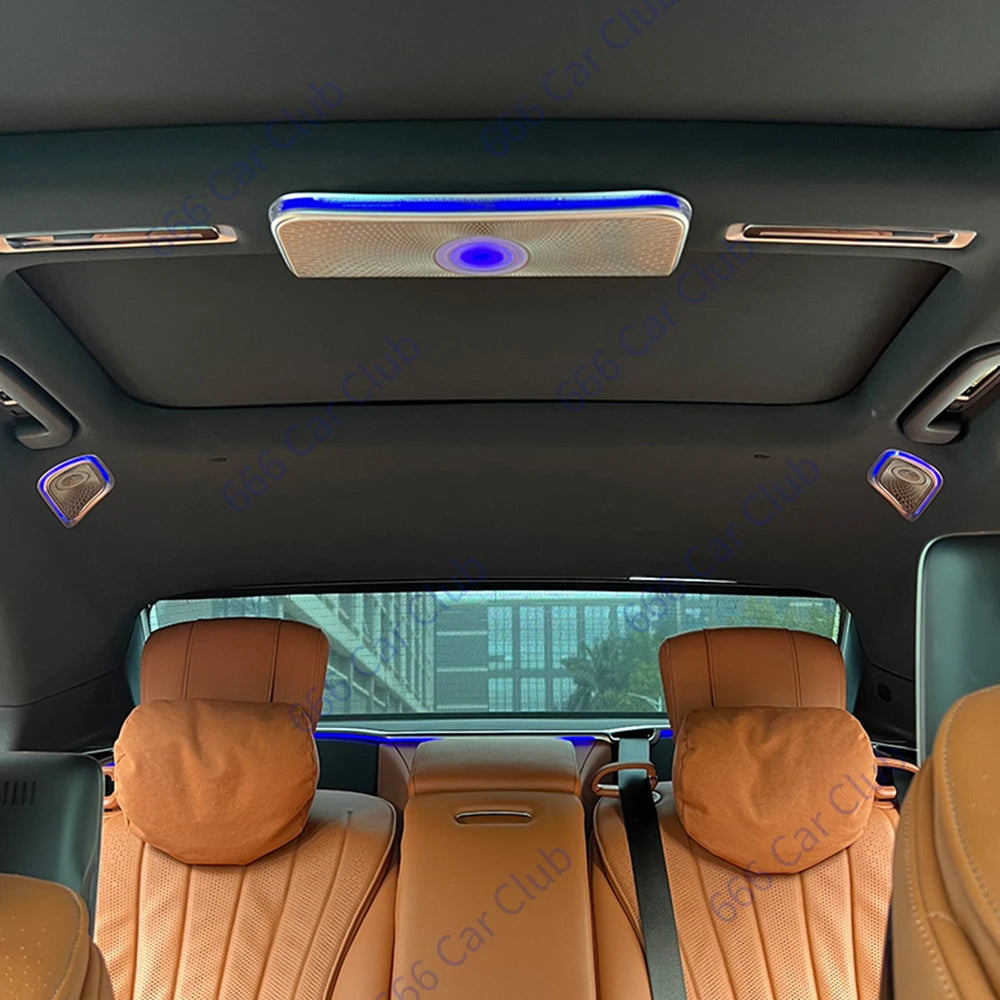 64 Colours Car Roof Surround Speaker For Mercedes-Benz S-Class W223 S450L S500 S480 S680 LED Speaker Cover 4D Rotating Tweeter