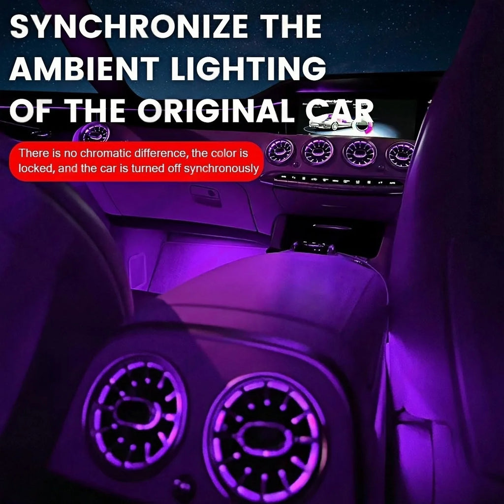 7/64 Colors LED Air Vents Ambient Light For Mercedes-Benz S-COUPE W217 C217 Car Refit Dashboard Outlet Atmosphere Lamp 2 Doors