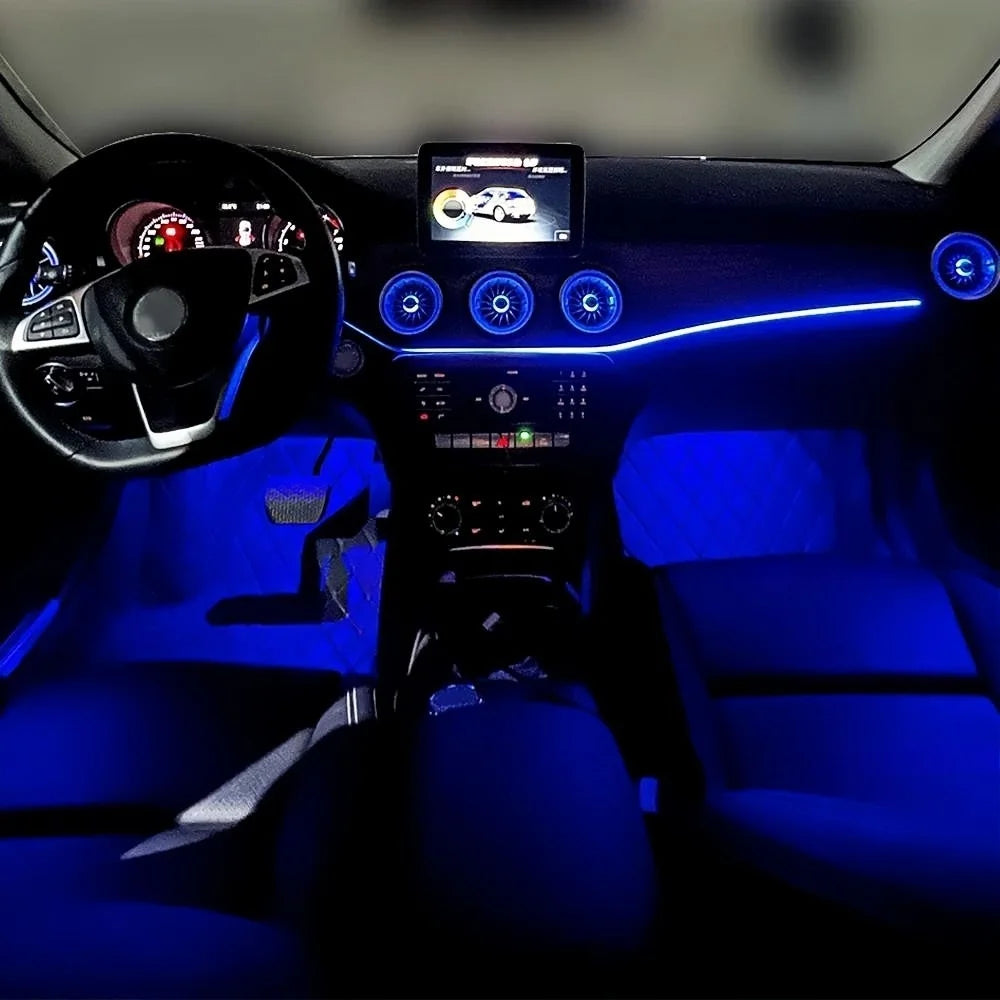 12/256 Colors Ambient Lights Led For Mercedes-Benz W176 X156 W117 W246 GLA CLA A Class Air Vents Turbine Nozzle Lamp Accessory