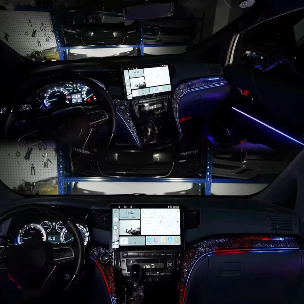 Car Ambient Lighting for Toyota 20 Series Alphard 2008-2015 Models LHD/RHD Dynamic Interior 64-color LED Atmosphere Light