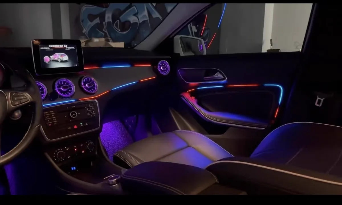 Interior Air Vent Outlet Symphony Car Ambient Light For Mercedes-Benz GLA W156 CLA W117 A-class W176 B-calss W246 2013-2019