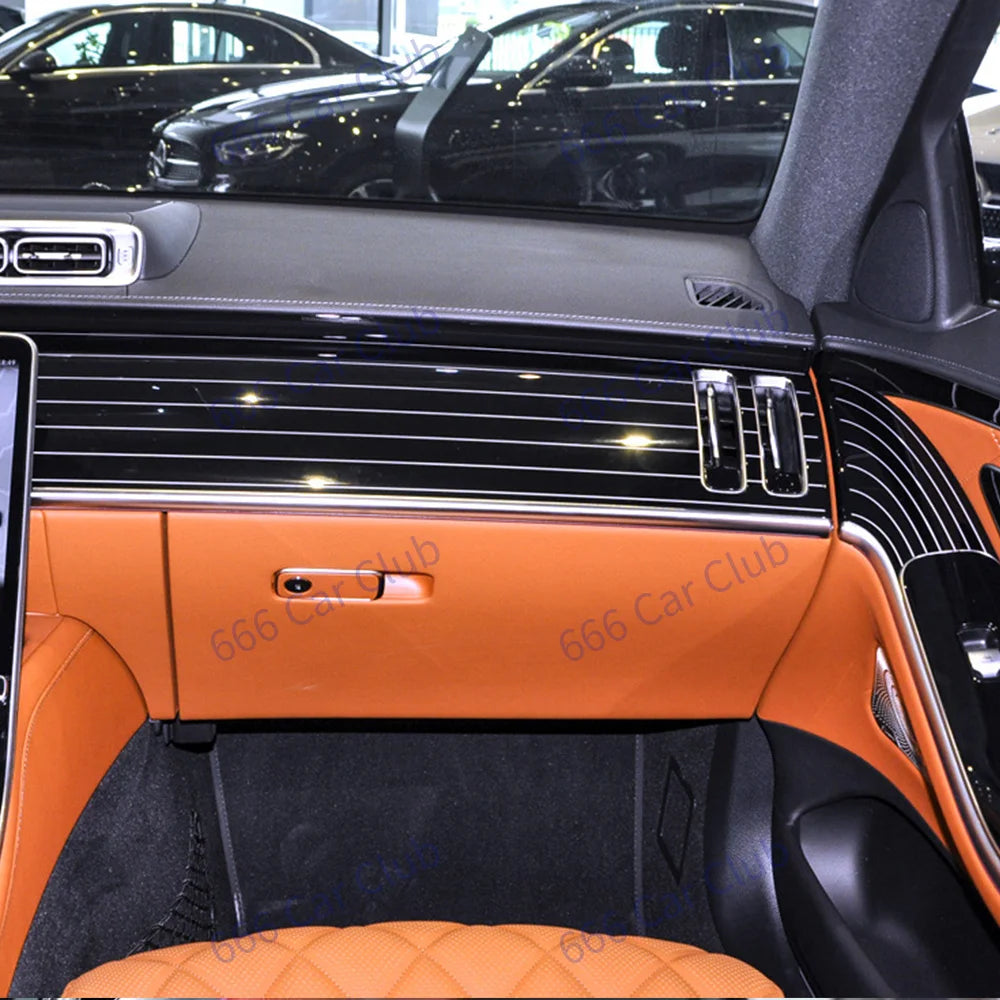 Car Interior Decorativea Panel For Mercedes Benz W223 S450 S500 S480 S Class Maybach Car Door Instrument Piano Paint Style Cover