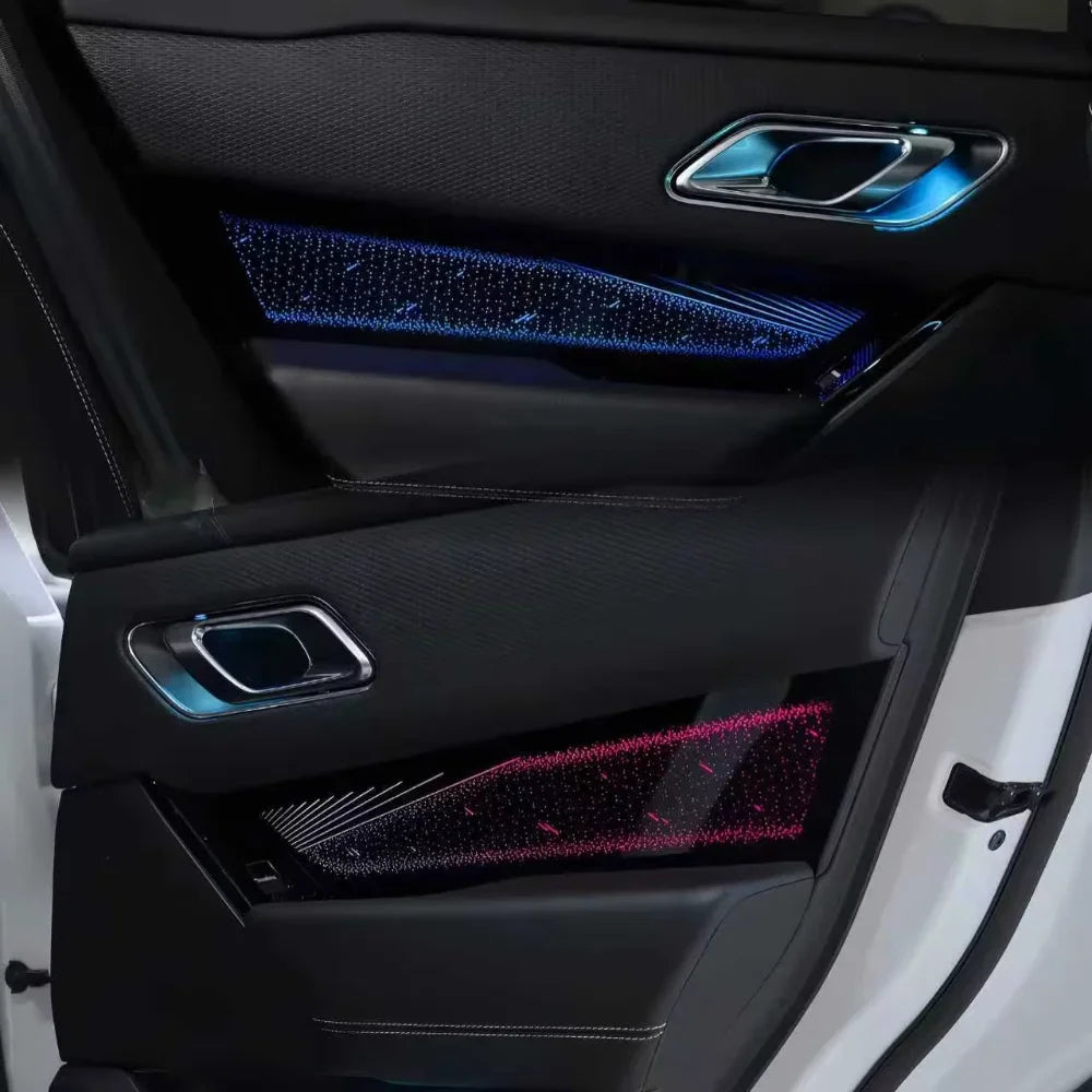 Car Interior Ambient Lighting Dynamic Symphony 64-color LED Auto Atmosphere Light Kit for Land Rover Velar 2017-2025
