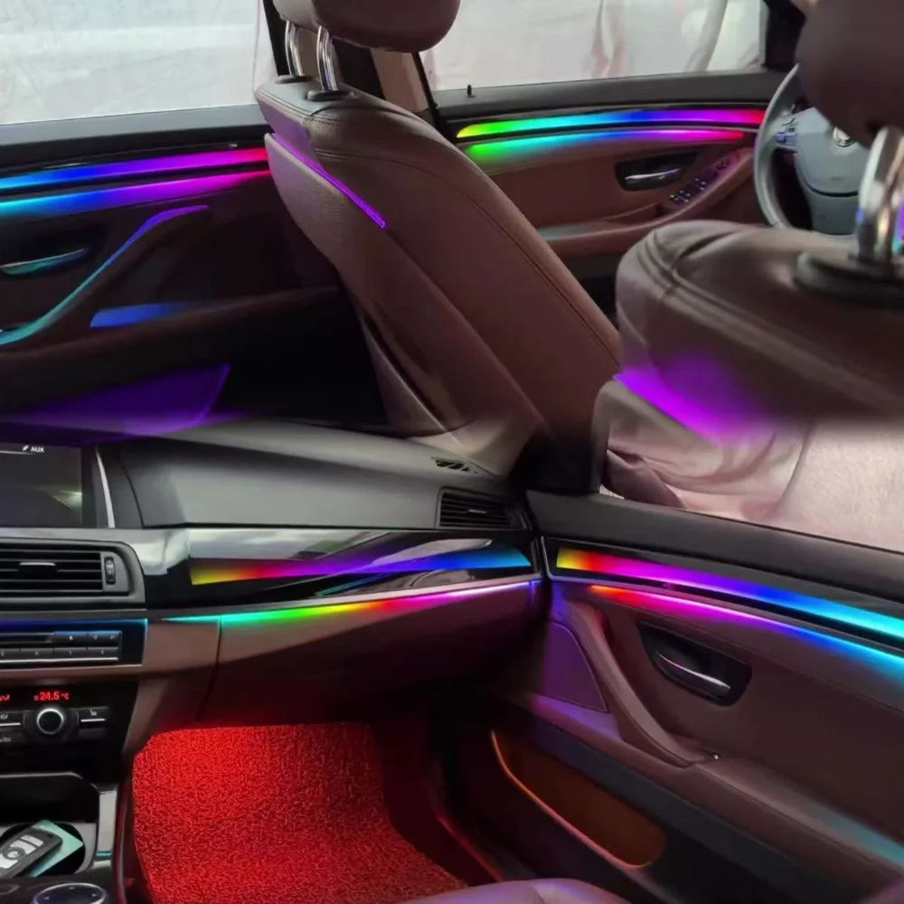 Symphony 64 Colors Rainbow Car Ambient Light for BMW 5 Series F10 F11 F18 2011-2017 LED Auto Interior Atmosphere Lighting