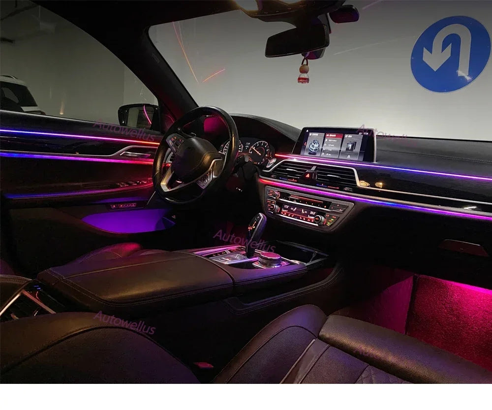 Auto Accessaries2025 NEW APP Screen Control For BMW 7 Series G12 Dynamic Atmosphere Light Automotive Interior Lighting Ambient