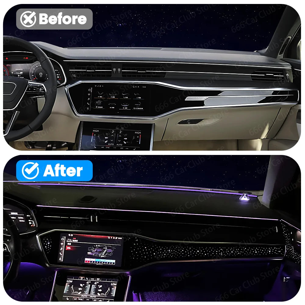 32 Colors LED Car Instrument Desk Lamp Adjustable Dimming for Audi A4 A5 Q5 B9 A6 A7 C8 Interior Lighting