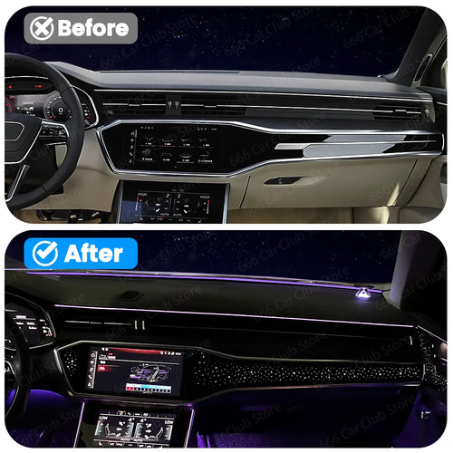32 Colors LED Car Instrument Desk Lamp Adjustable Dimming for Audi A4 A5 Q5 B9 A6 A7 C8 Interior Lighting