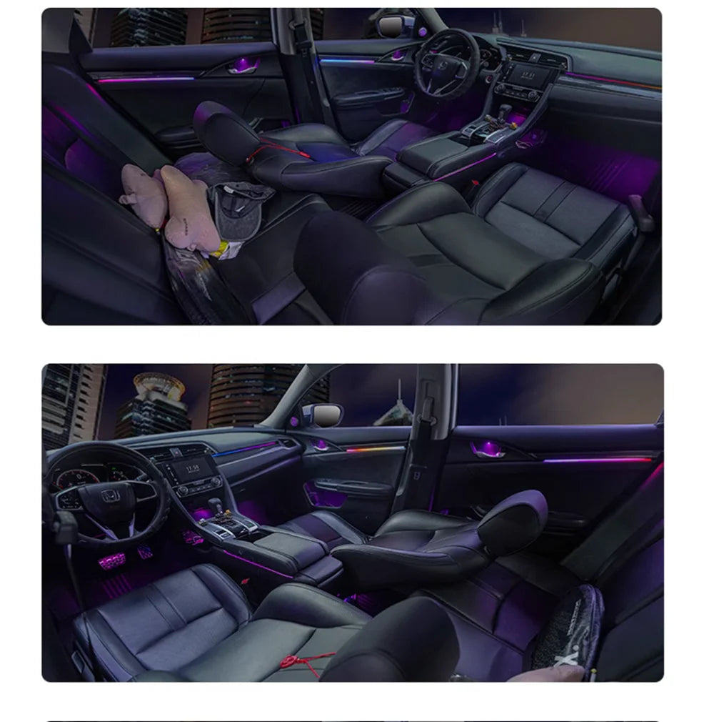 LED Car Inner Ambient light for Honda Civic 2016-2021 OEM Design Dynamic Ambient Lamp Original Car 1:1 Mold Kit APP Control
