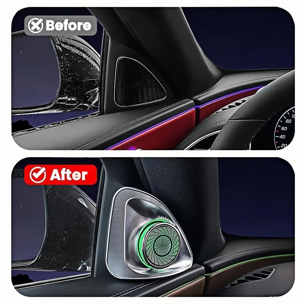A-pillar 4D Permanently Rotating Tweeter For Mercedes Benz W213 W205 X253 W222 W206 W214 X254 W167 W238 C/E/S/CLA-Class 64 Color
