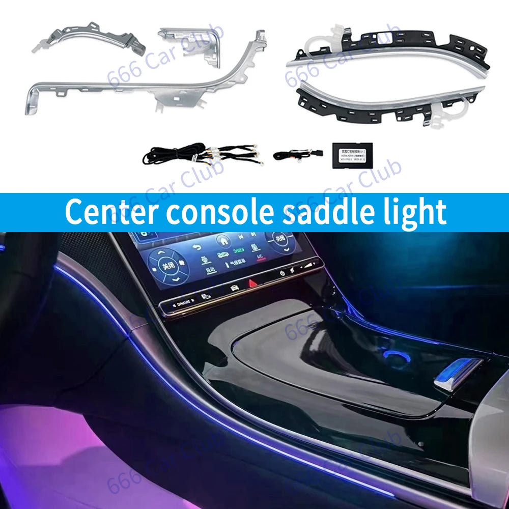 64 Environment Colors for Mercedes Benz GLC X254 Class 4D Speaker Turbine Air Outlet Console Center Light Speak Cover Decorative